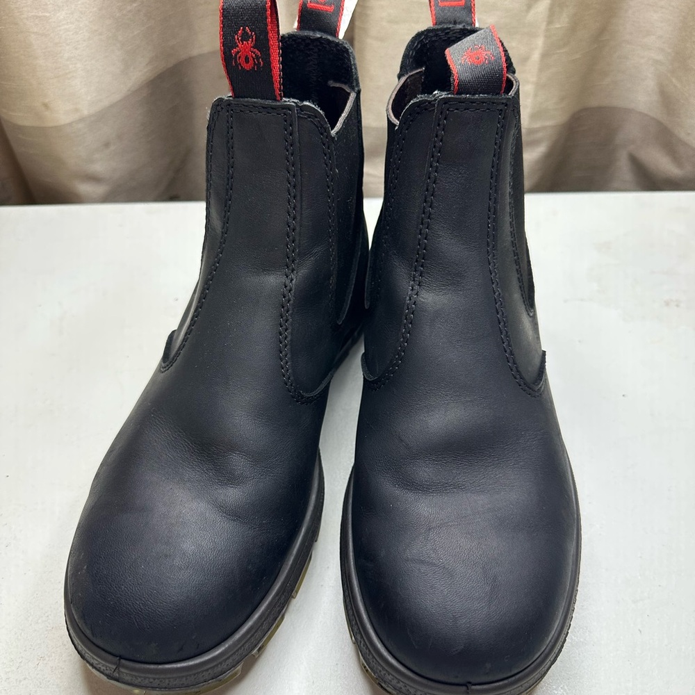 Redback Black Leather Boots